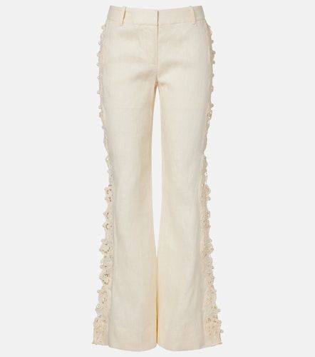 Pantalon évasé Awaken brodé en lin - Zimmermann - Modalova