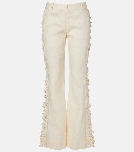 Pantalon évasé Awaken brodé en lin - Zimmermann - Modalova