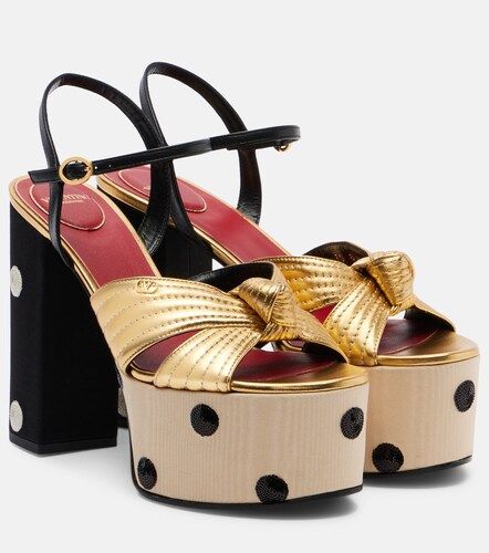 Sandales Crasher VLogo en cuir à sequins - Valentino Garavani - Modalova