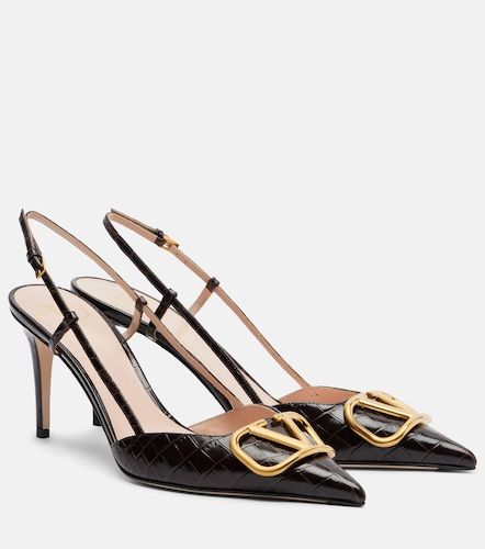 Escarpins slingback VLogo 80 en cuir - Valentino Garavani - Modalova