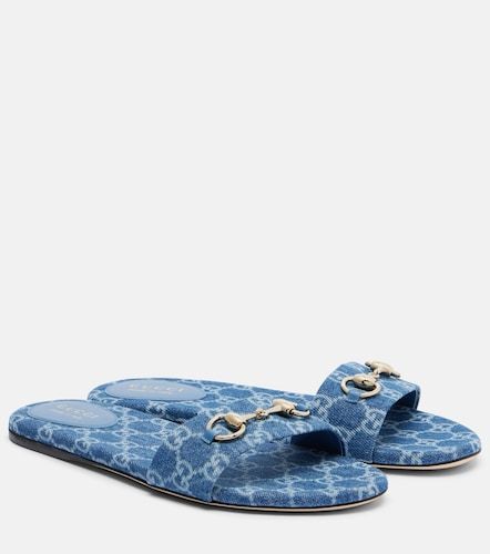 Gucci Mules Horsebit GG en denim - Gucci - Modalova