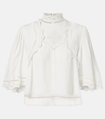 Top Frany en crêpe à broderies anglaises - Isabel Marant - Modalova