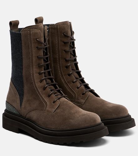 Bottines à lacets Monili en daim - Brunello Cucinelli - Modalova