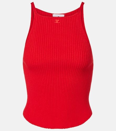 Courrèges Top Circle en maille côtelée à logo - Courreges - Modalova