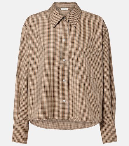 Chemise en coton mélangé à carreaux vichy - Vince - Modalova