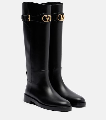 Bottes VLogo en cuir - Valentino Garavani - Modalova