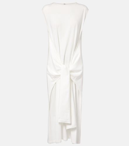 Robe midi en coton à fronces - Toteme - Modalova