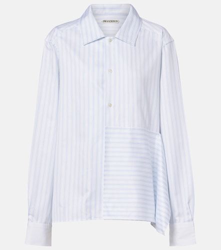 Chemise asymétrique rayée en coton - JW Anderson - Modalova