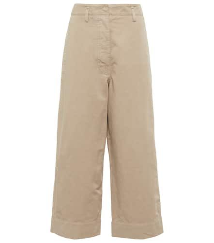 Pantalon ample raccourci en coton et lin - Lemaire - Modalova