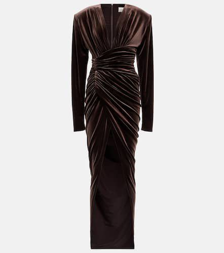 Robe longue en velours - Alexandre Vauthier - Modalova