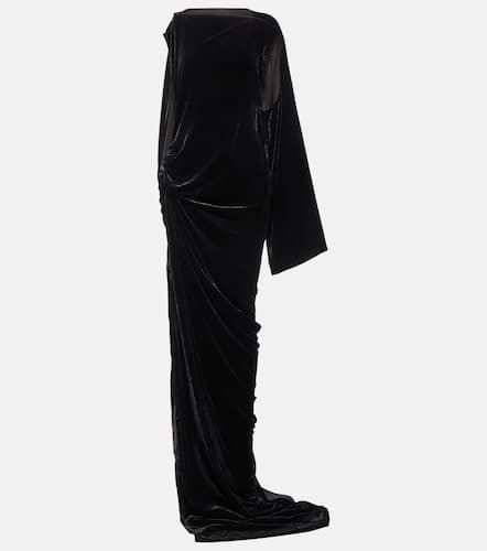 Robe longue asymétrique en velours - Rick Owens - Modalova
