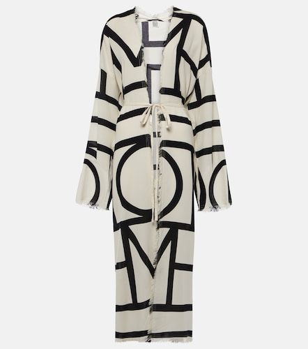 Robe portefeuille Monogram en coton - Toteme - Modalova