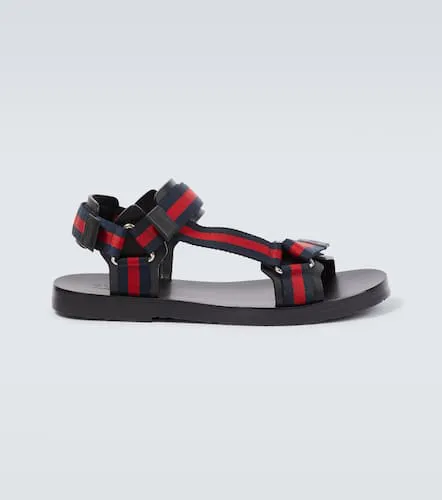 Gucci Sandales Web en cuir et toile - Gucci - Modalova