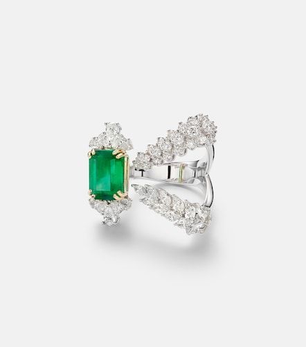 Bague Reign Supreme en or 18 ct, émeraude et diamants - Yeprem - Modalova
