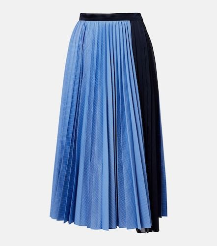 Jupe midi en popeline de coton mélangé - Sacai - Modalova