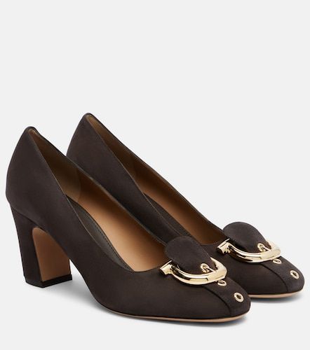 Ferragamo Escarpins Gancini en daim - Ferragamo - Modalova