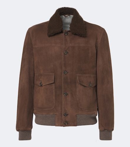 Veste en daim doublée de shearling - Eleventy - Modalova