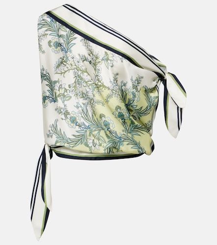 Top asymétrique Tari en sergé à fleurs - Veronica Beard - Modalova