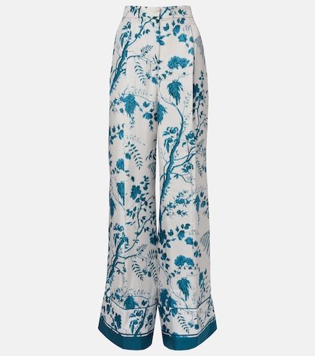Pantalon de pyjama en soie à fleurs - Erdem - Modalova
