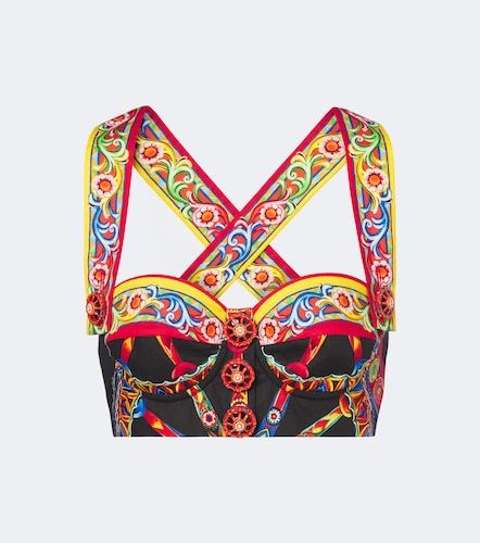 Top court Carretto en popeline de coton - Dolce&Gabbana - Modalova
