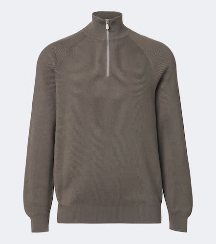 Pull en coton à col zippé - Brunello Cucinelli - Modalova
