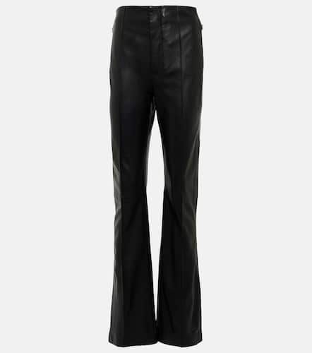 Pantalon évasé à taille haute en cuir - Frame - Modalova