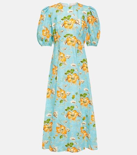 Alémais Robe midi en lin à motif floral - Alemais - Modalova