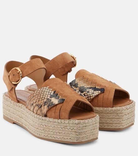 Espadrilles Elsa  plateforme en daim - Ulla Johnson - Modalova
