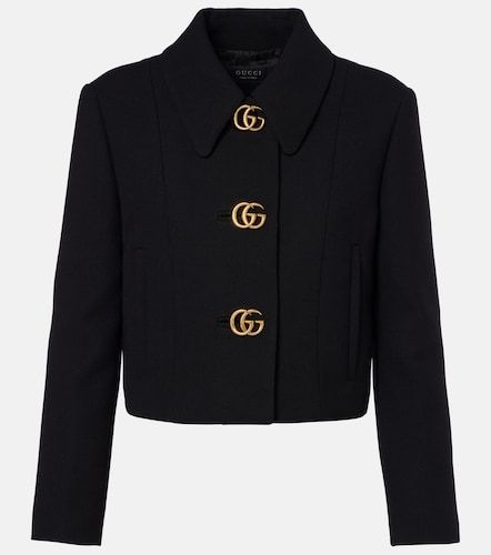 Veste courte Double G en crêpe de laine - Gucci - Modalova