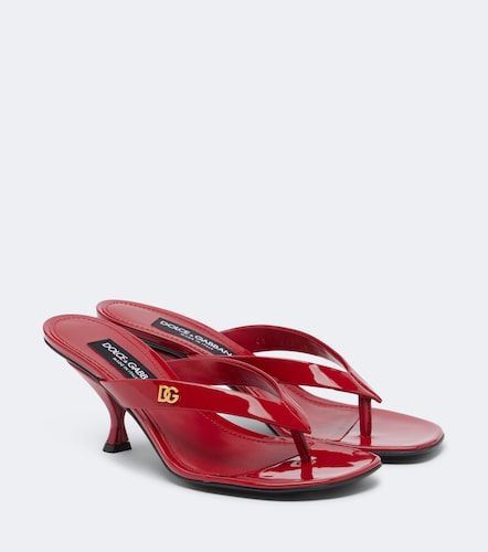 Mules DG en cuir verni - Dolce&Gabbana - Modalova