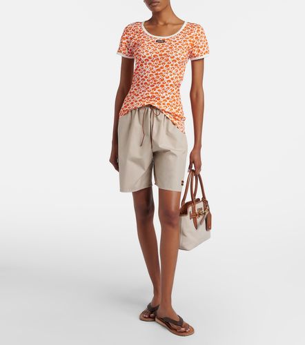 T-shirt en coton à imprimé - Miu Miu - Modalova