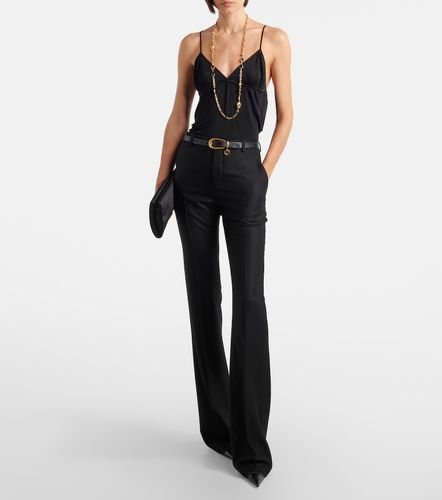 Top Cassandre à détail chaîne - Saint Laurent - Modalova
