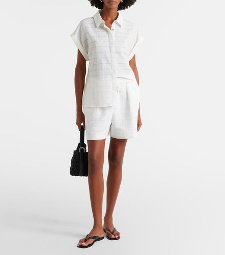 Chemise Andra en lin et coton à carreaux - Asceno - Modalova