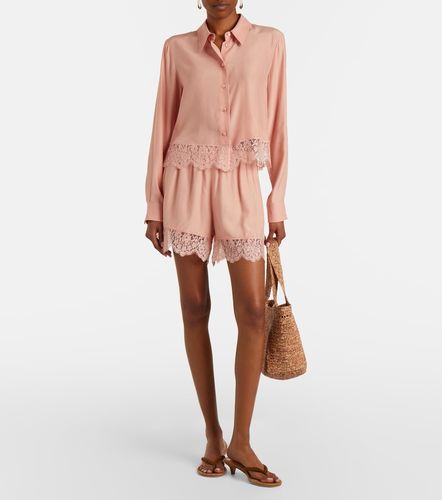 Chemise en soie à finitions en dentelle - Stella McCartney - Modalova