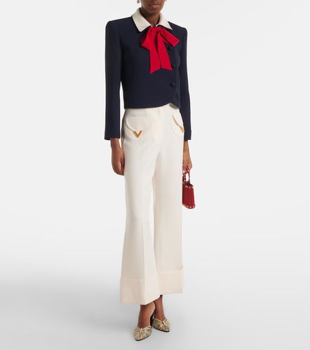 Veste en laine vierge à col noué - Valentino - Modalova
