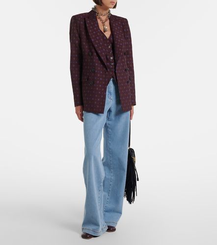 Blazer en laine et coton à motif floral - Etro - Modalova