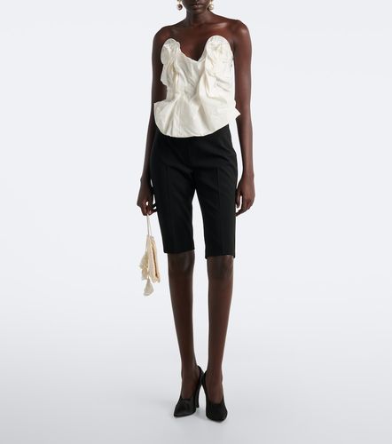 Top bustier en coton et soie à appliqués - Magda Butrym - Modalova