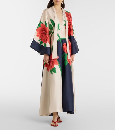 Robe longue Magnifico en sergé de soie à fleurs - La DoubleJ - Modalova