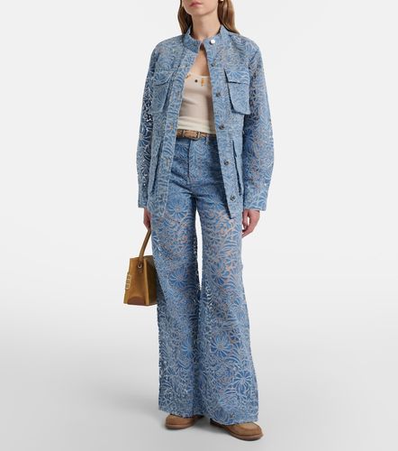 Veste Lane en denim à imprimé floral - Veronica Beard - Modalova