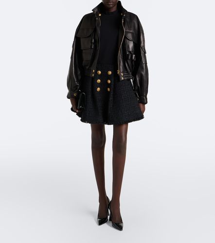 Balmain Veste courte en cuir - Balmain - Modalova