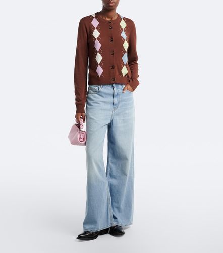 Ganni Cardigan Argyle en coton - Ganni - Modalova