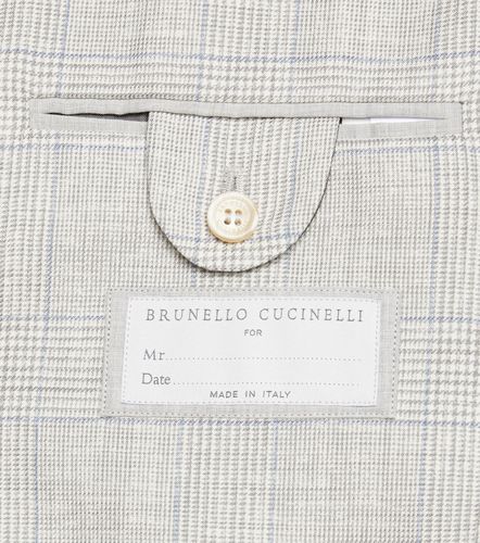 Blazer en laine à carreaux - Brunello Cucinelli - Modalova