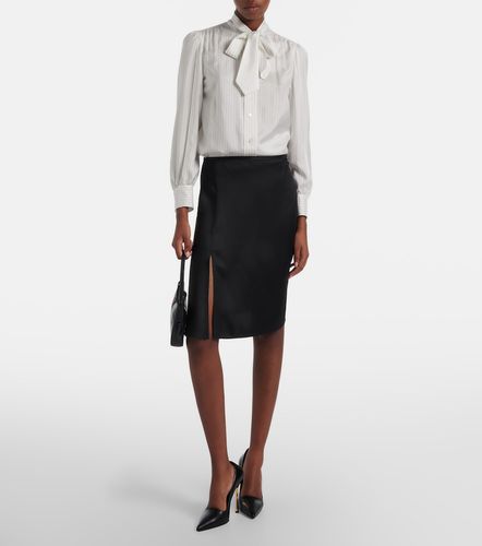 Chemise en soie à col lavallière - Gucci - Modalova