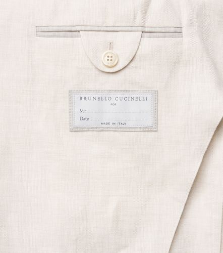 Blazer en lin à simple boutonnage - Brunello Cucinelli - Modalova