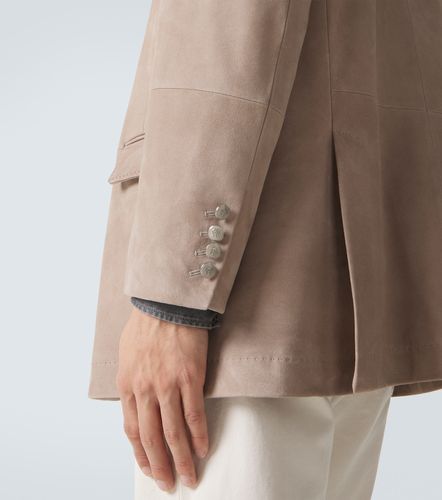 Brunello Cucinelli Blazer en daim - Brunello Cucinelli - Modalova