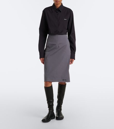 Chemise en popeline de coton mélangé - Miu Miu - Modalova