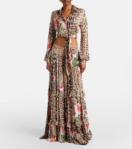 Chemise courte à imprimé - Roberto Cavalli - Modalova
