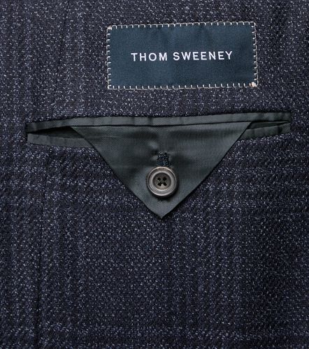 Blazer en laine et soie à carreaux - Thom Sweeney - Modalova