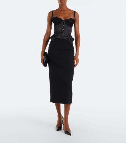 Top bustier Samya en satin et dentelle - Maria Lucia Hohan - Modalova