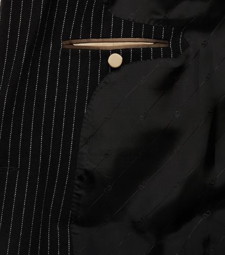 Blazer rayé en laine et soie - Valentino - Modalova